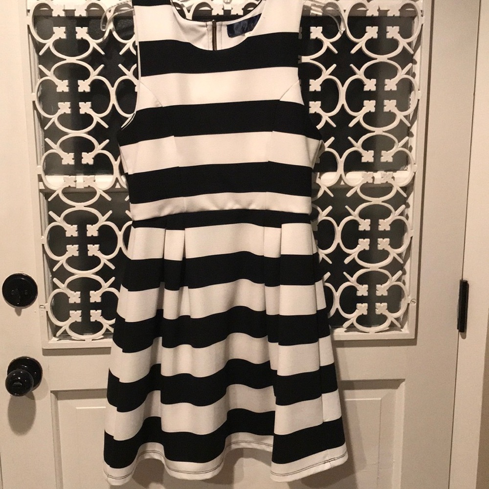 Black and White Striped Dress